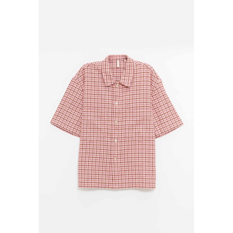 SUNFLOWER PINK CHECK ADAM OVER SHIRT